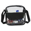 Transparent Messenger Bag PVC Shoulder Bag with Adjustable Strap for Daily Shopping Beach Traveling