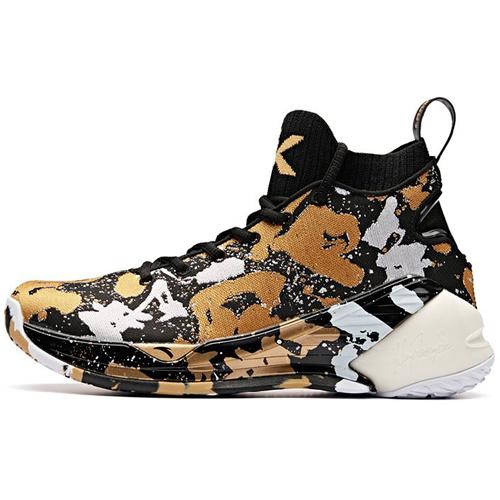 New Anta KT4 Black History Month Shock The Game Durable Breathable High-Top Basketball Shoes Black White Gold 11911101X-14