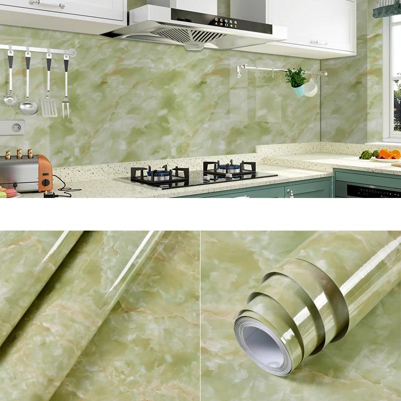Pearl White DIY Decorative Film PVC Self Adhesive Wall Paper Furniture Renovation Stickers Kitchen Cabinet Waterproof Wallpaper