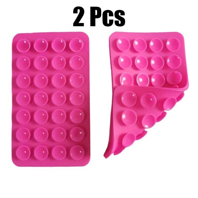 1/2Pcs New Mobile Phone Suction Cup Adhesive Pad Dual Side Silicone Backed Sucker Pad Storage Car Mounted Bracket Wall Stand