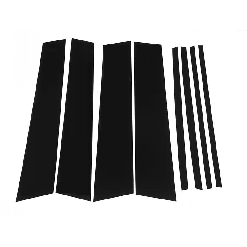 Carbon Fiber Car Window Door Column BC Pillar Post Cover Trim For Mercedes Benz GLB   Mirror Effect PC