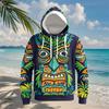 New Tiki Mask Hoodies Hawaiian 3D Print Men Women Hooded Sweatshirts Oversized Harajuku Pullover Tracksuit Coat Man Clothing