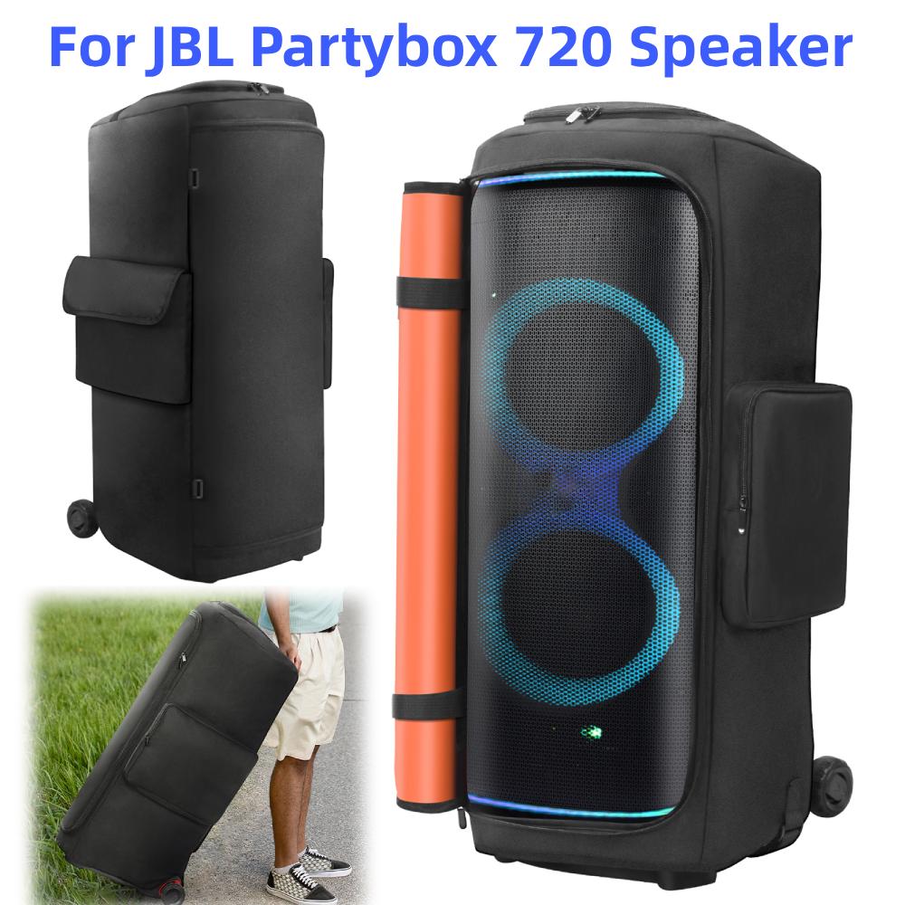 New Double-Sided Speaker Storage Bag for JBL Party Box 720 Dust Case with Mic Pocket Padded Wear-Resist Speaker Protective Cover
