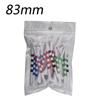 20er-Pack gestreifte 4-Zacken-Kunststoff-Golf-Tees