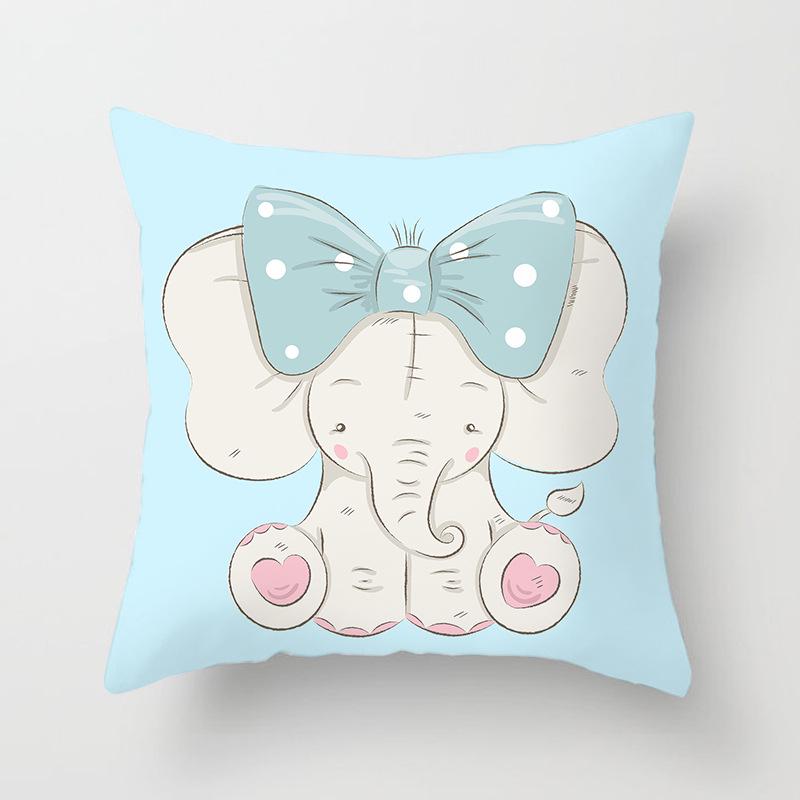 Internet Celebrity Cute Animal Pillow Cover Living Room Sofa Cushion Cover Bedside Pillow Cover