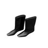 Cowhide version~ autumn and winter new Korean version of simple square head versatile temperament low heel knight boots women's sleeve medium 