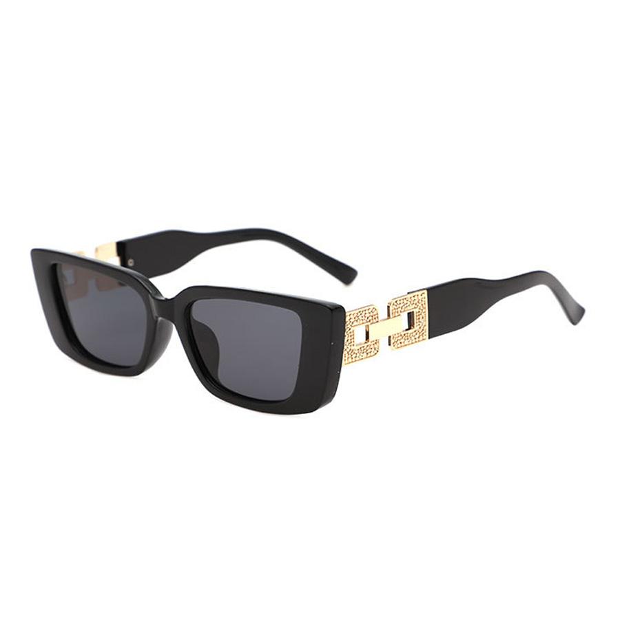 

Retro Style Black Small Frame Metal Chain Feet Ladies fashion Sunglasses Party Holiday Beach Glasses