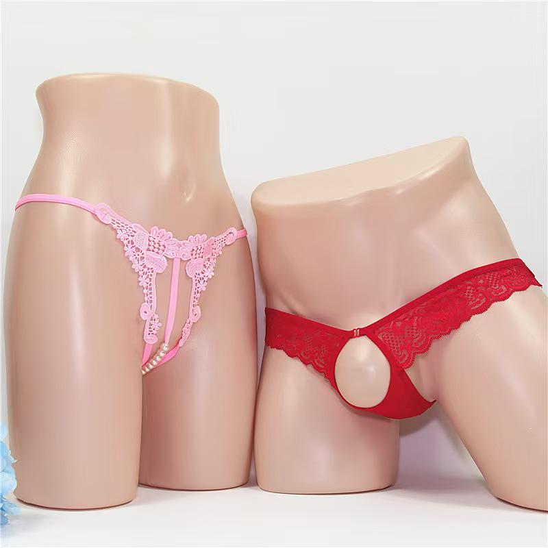 Flirty Couples Underwear - Matching Fun & Playful Designs with Open Crotch Feature.