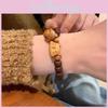 Cute Cat Charm Wooden Bracelet Handcrafted New Oriental Style For Women