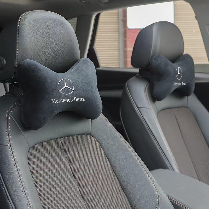 Soft Car Seat Belt Shoulder Pads Safety Headrest Neck Pillow Suit For Mercedes Benz A B C E S Class CLA CLS SLK GLA GLC GLB GLK