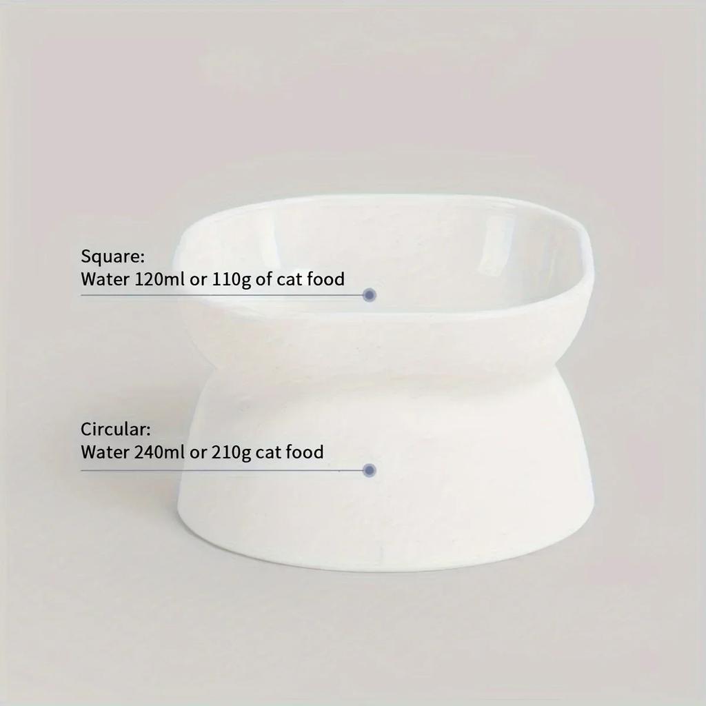 1pc-Pet Inclined Feed Bowl, Cat and Dog Dining Bowl, Pet Neck Protection