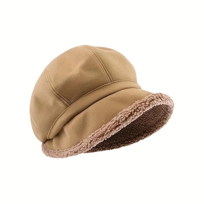 

Women s -Like-Look Winter Beret Hat - Thick Warm Cap with Ear Protection, Snug Non-Elastic Fit (No Slouching) for Daily Wear хаки