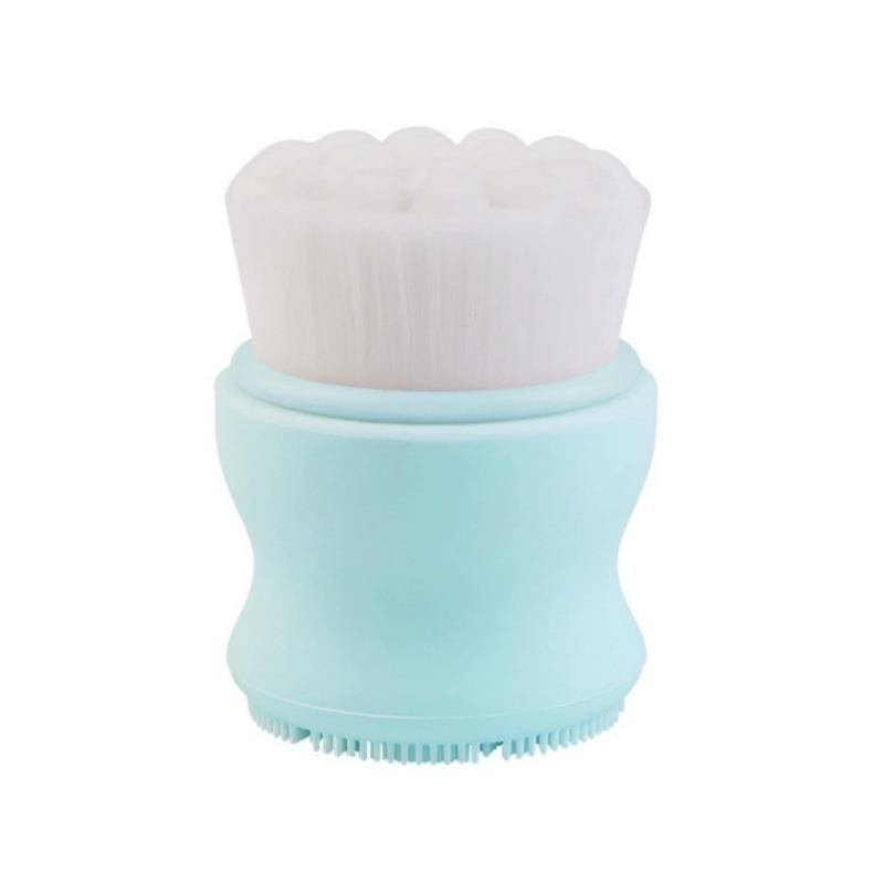Silicone Facial Cleansing Brush, Manual Pore Cleaning, Blackhead Removal, Soft Bristle Beauty Cleansing Brush