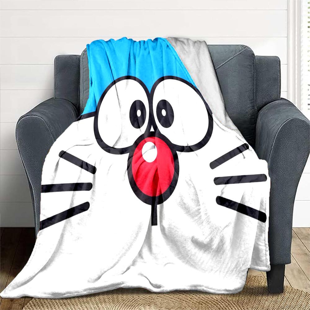 Doraemon Flannel Blanket, High quality Comfortable for All Seasons, Home Decor, Warmth and Comfort