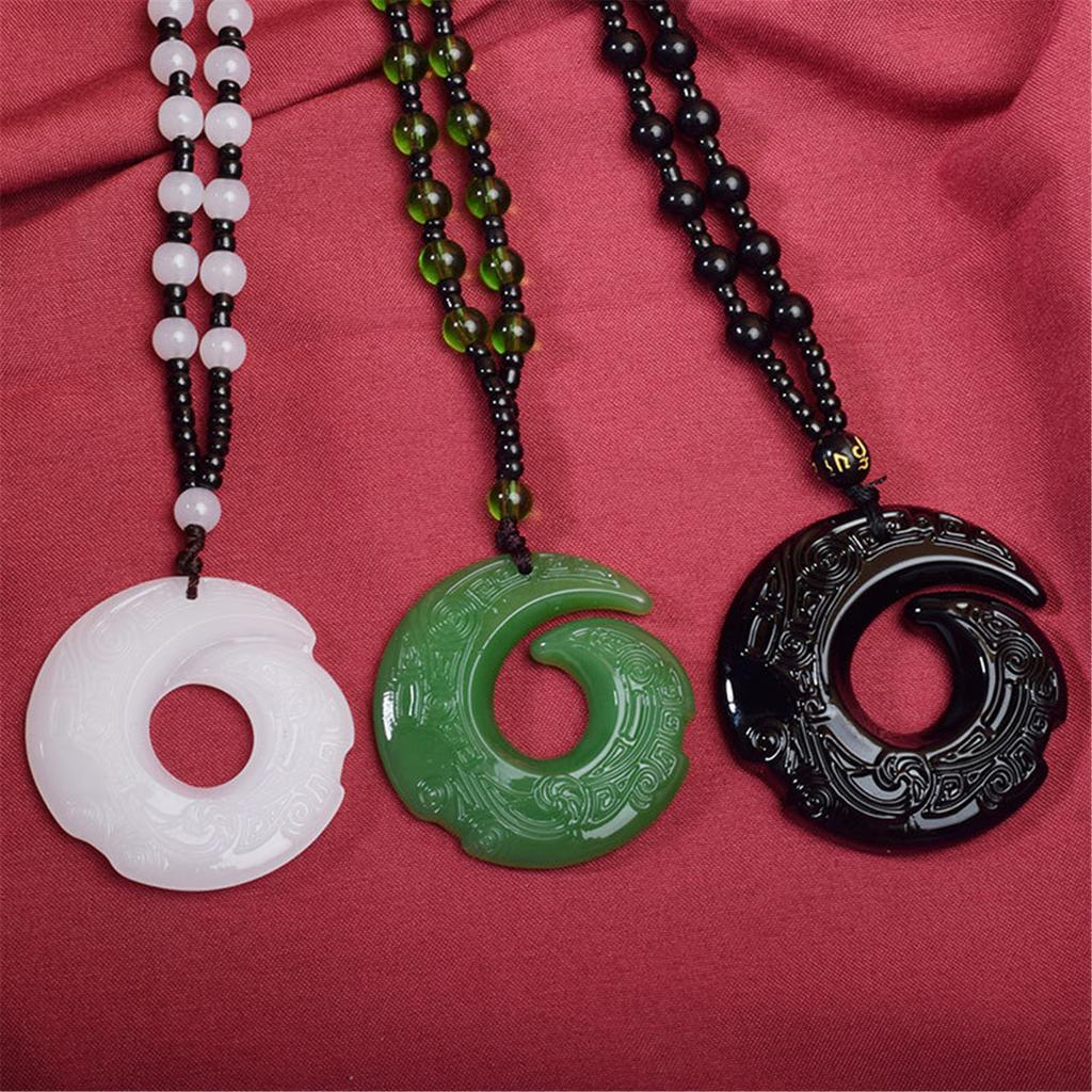 Delicate Obsidian Pendant Necklace Neck Jewelry Fashionable Choker Neck Adornment for Daily Wear Dates Parties