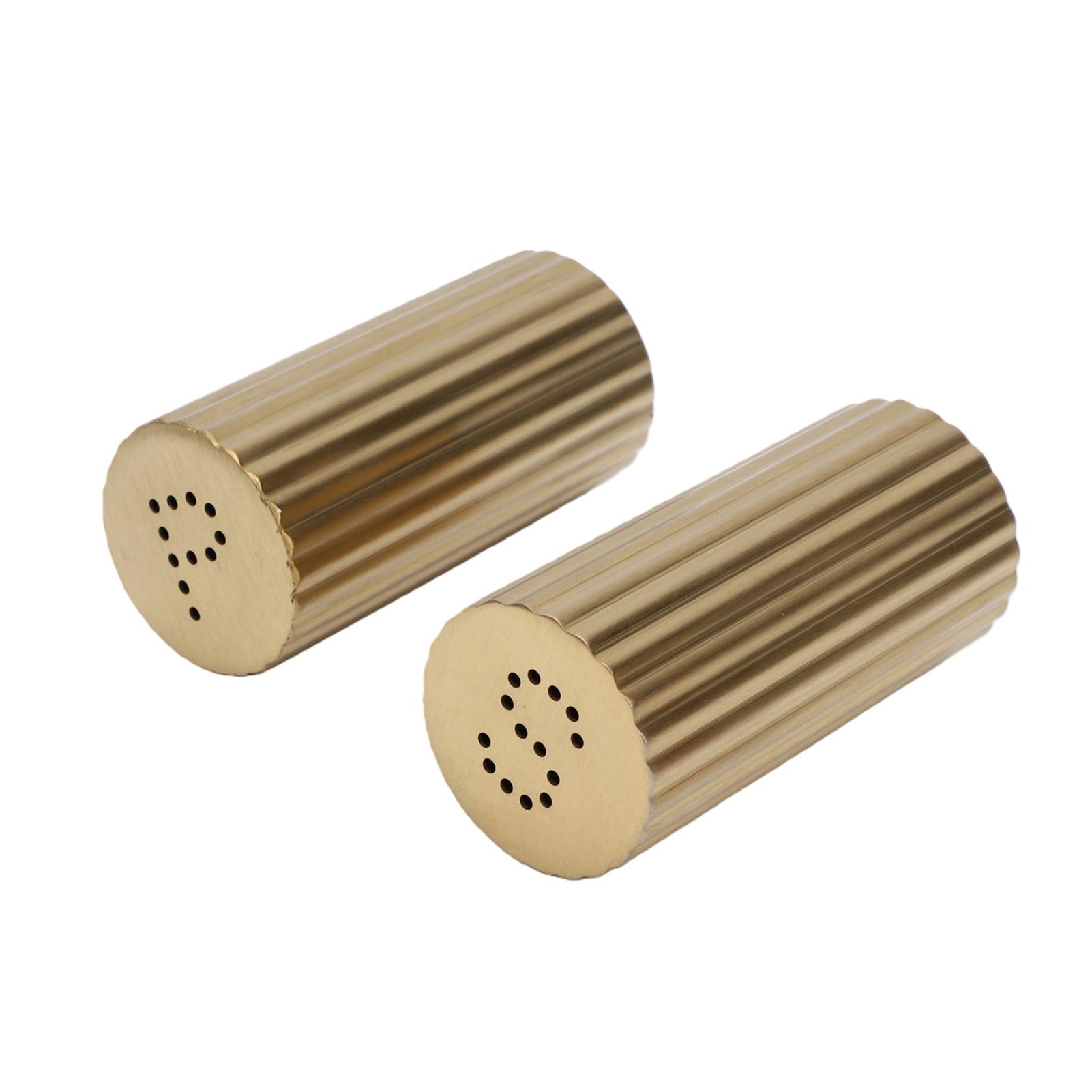 2PCS Seasoning Bottle Stainless Steel Salt Shaker Seasoning Dispenser Jar for Sugar Home Kitchen Gold