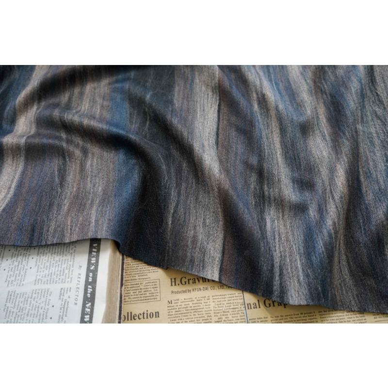 Distinctive Oil Painting Knitting Dream Embroidery Aurora Borealis Color Autumn and Winter Fashion Fabrics Weft Elastic Wool Craft Design Art Fabrics