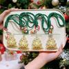 Gold Christmas Tree Keychain Pendant: Festive Lanyard Gift for Birthdays