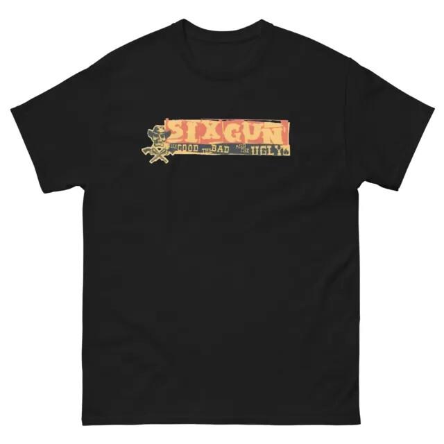 

Six Gun The Good The Bad The Evil Skateboarding T Shirt Design Unisex T-Shirt M