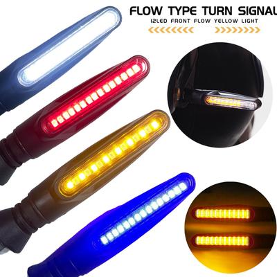 1/2 Adet Evrensel Motosiklet LED Sinyal Lambası Dahili Röle Flaşör Moto Akan Su Sinyali Bükülebilir Yanıp Sönen Sinyal Lambası