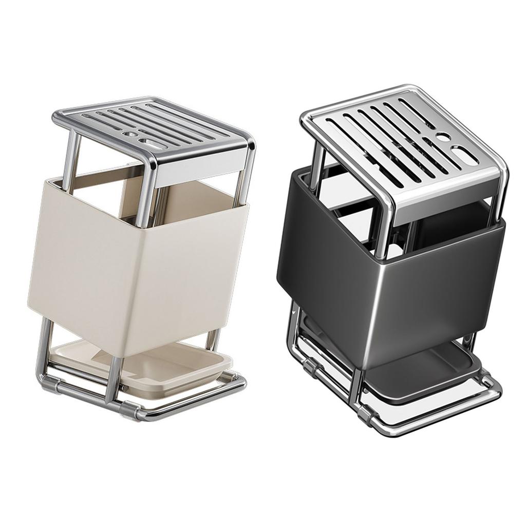 Kitchen Knife Holder Integrated Slant Insert Rack Space Saving Storage Multifunctional Kitchen Organizes for Utensils