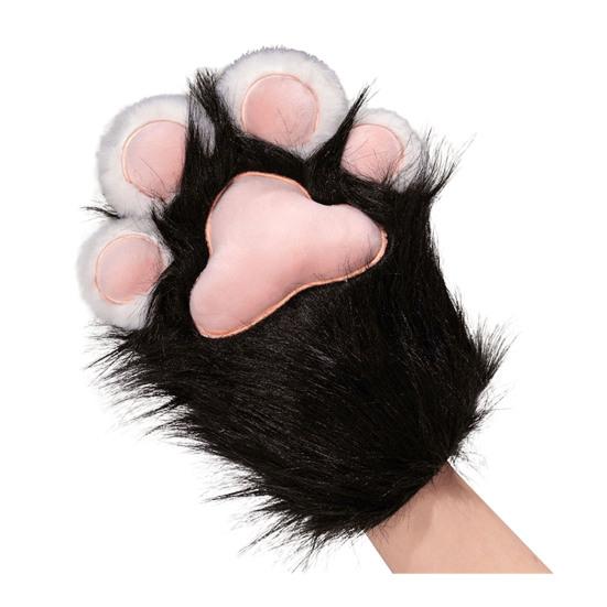1 Stück Tierpfoten-Handschuh Stiefel Plüsch Fellige Pfote Schuh Flauschig Niedlich Katzenpfoten-Handschuh Cosplay-Zubehör für Kostümpartys Tier-Themenpartys