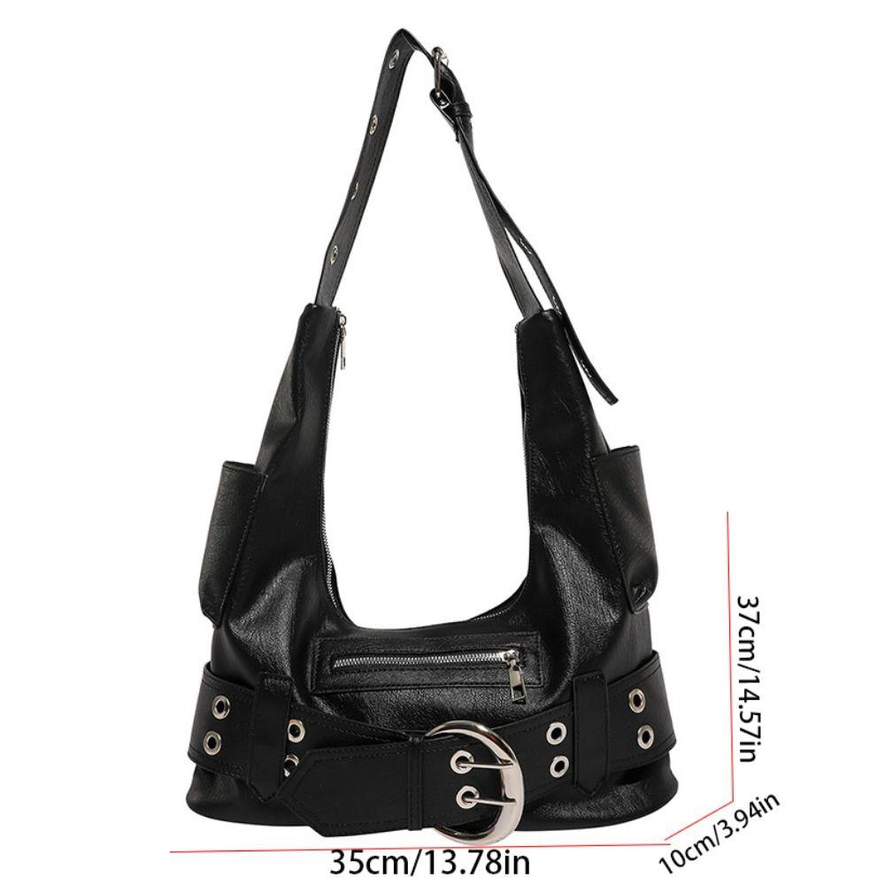 Metal Stud Rivet Shoulder Bag Punk Style Sweet Cool Y2k Underarm Bag Spicy Girl Retro American Style Underarm Bag Lady