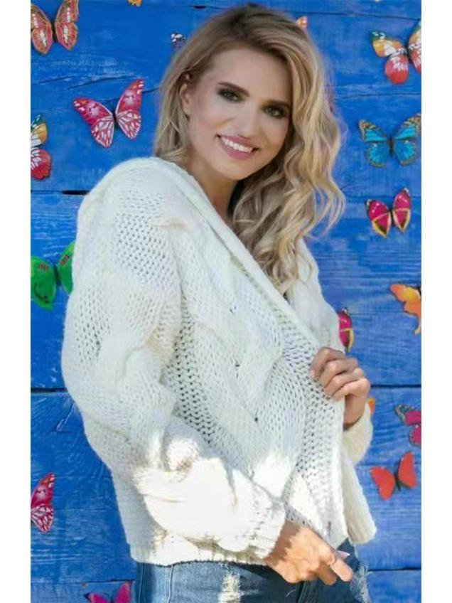 2024 Women's Loose High Neck Winter Fashion Sweater Coat