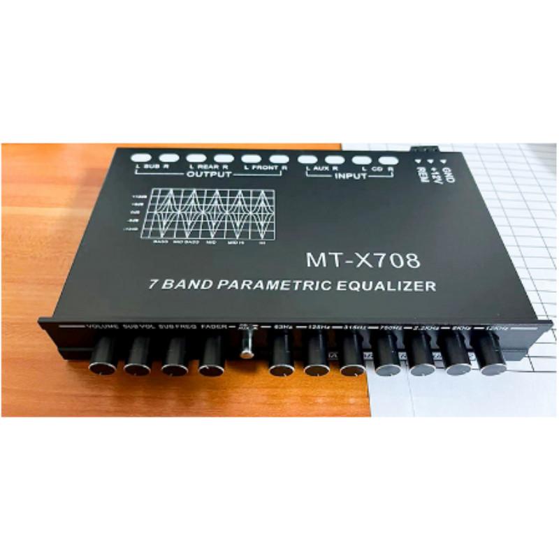 Portable 7 Band Parametric Equalizer Car Audio EQ Tuning Crossover Amplifier Subwoofer Power Amplifier 18.5*11*3cm