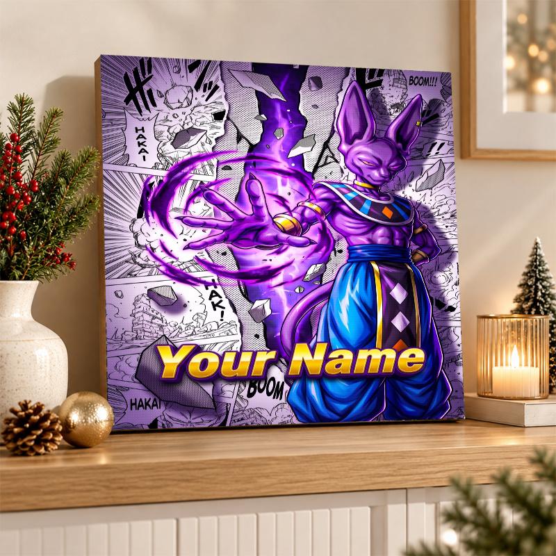 Beerus Custom Name Diamond Painting Personalized 5D Full Drill DIY Diamond Art Home Decor