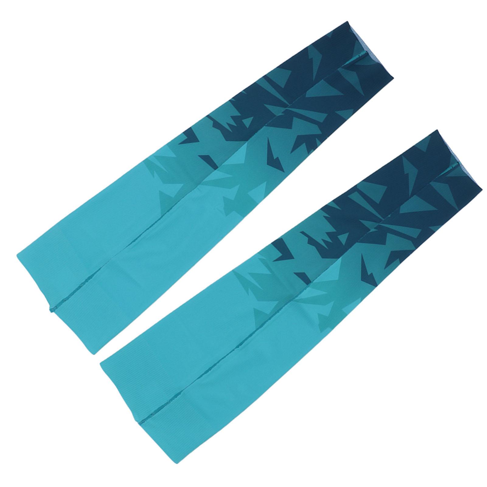 

Arm Sleeves Sun Light Blue UV Breathable Ergonomic Quick Dry Sun Sleeves for Sport Cycling Outdoor