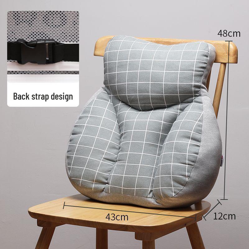 Ergonomic Office Chair Cushion: Backrest, Headrest, Lumbar Support, and Waist Pillow for Kids, Pregnant Women, and Long Sitting Comfort.