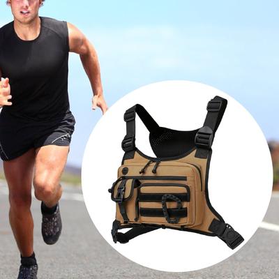 Sac de Poitrine pour Hommes et Femmes, Sac Banane Multifonctionnel, Gilet Léger de Course avec Support pour Téléphone Portable