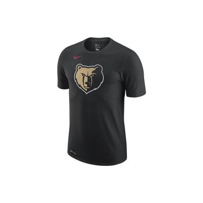 Logo Bear Print Short Sleeve T-Shirt Grizzlies Men Tops Black CT9826-010