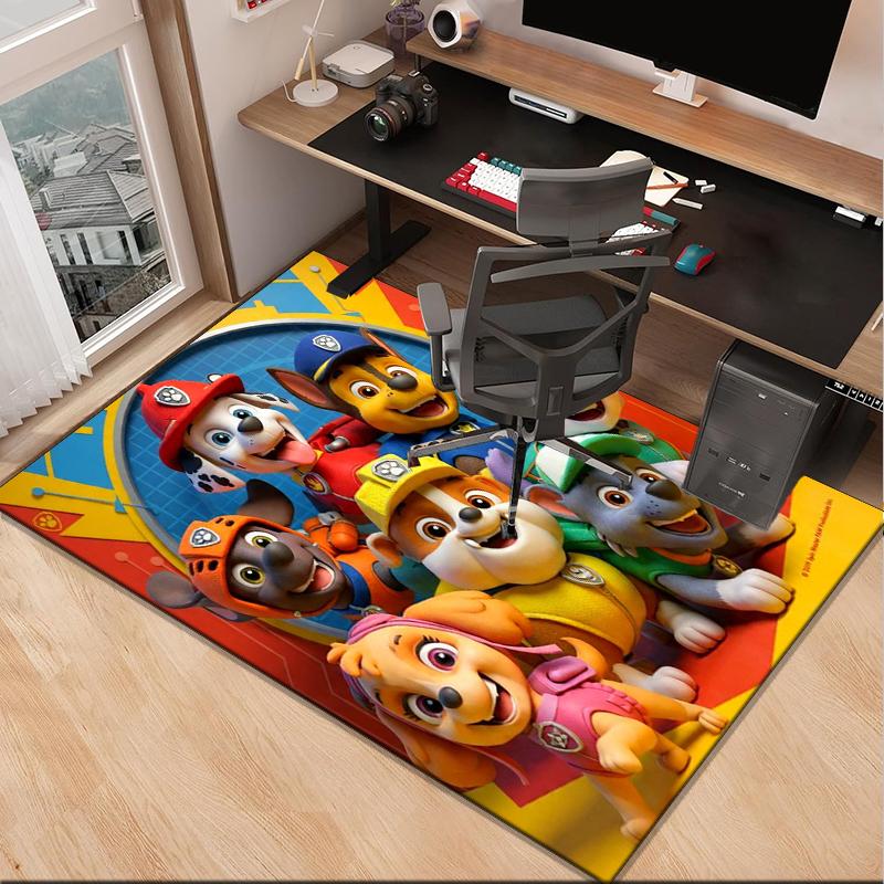 Dog Paw Heroes Office Rug Chair Mat, Game Carpet, Suitable for Front Door, Bedroom, Living Room, Desk, Holiday Gift