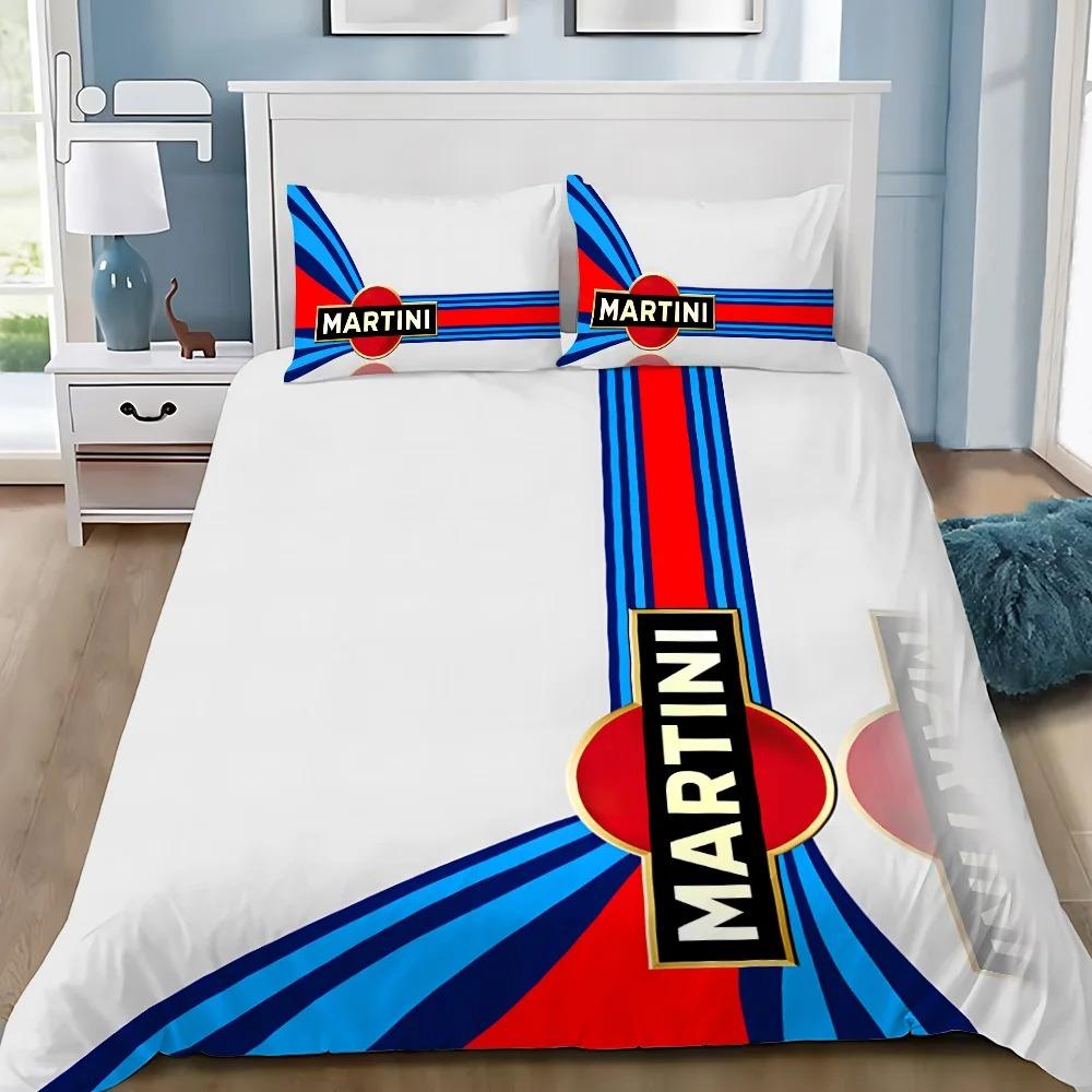 Exquisite 3D Racing Martini Streifen Tapete Autos Digitaldruck Bettwäsche Set Bettbezug Steppdecke Bett Mädchen Jungen Geschenk