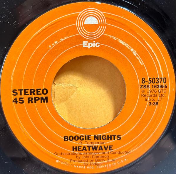 

7inch Record HEATWAVE - Boogie Nights 850370 Epic 1977 US Soul/Funk Used