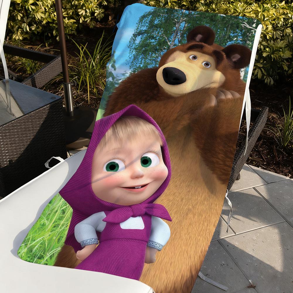 Cartoon M-Masha n the B-Bear-S Towel Sports Quick Dry Travel Camping Gear Sandproof Soft Light Large Beach Towel