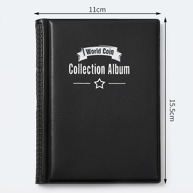 Kniha na sbírku mincí se 120 kapsami 10 stran Držák na sbírku mincí Album Organizér na pamětní mince Úložný prostor