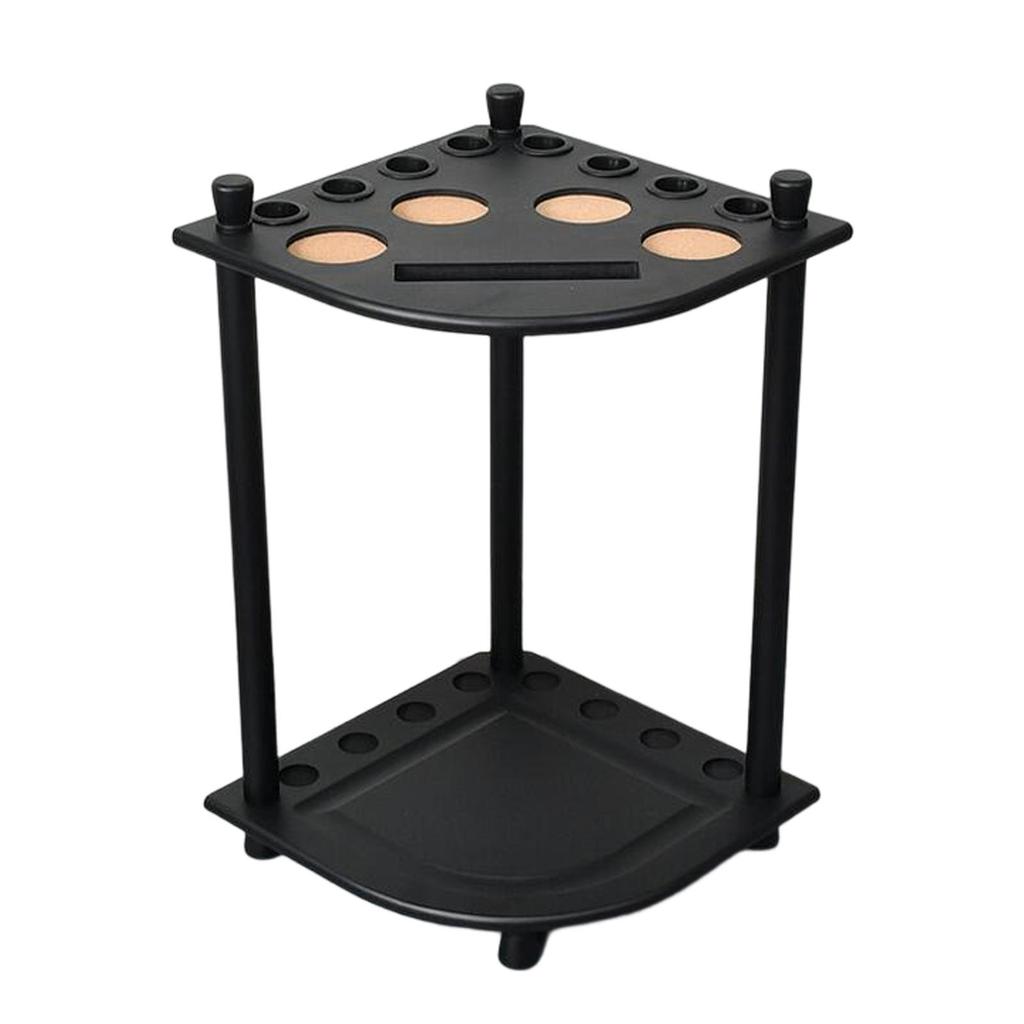 Billiard Cue Rack Holds 8 Sticks Solid Wood Floor Style Pool Rod with Drink Holder