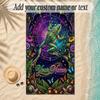 Frog Theme Soft Beach Towel Personalized Custom Name Text Towel Portable for Beach Pool Travel