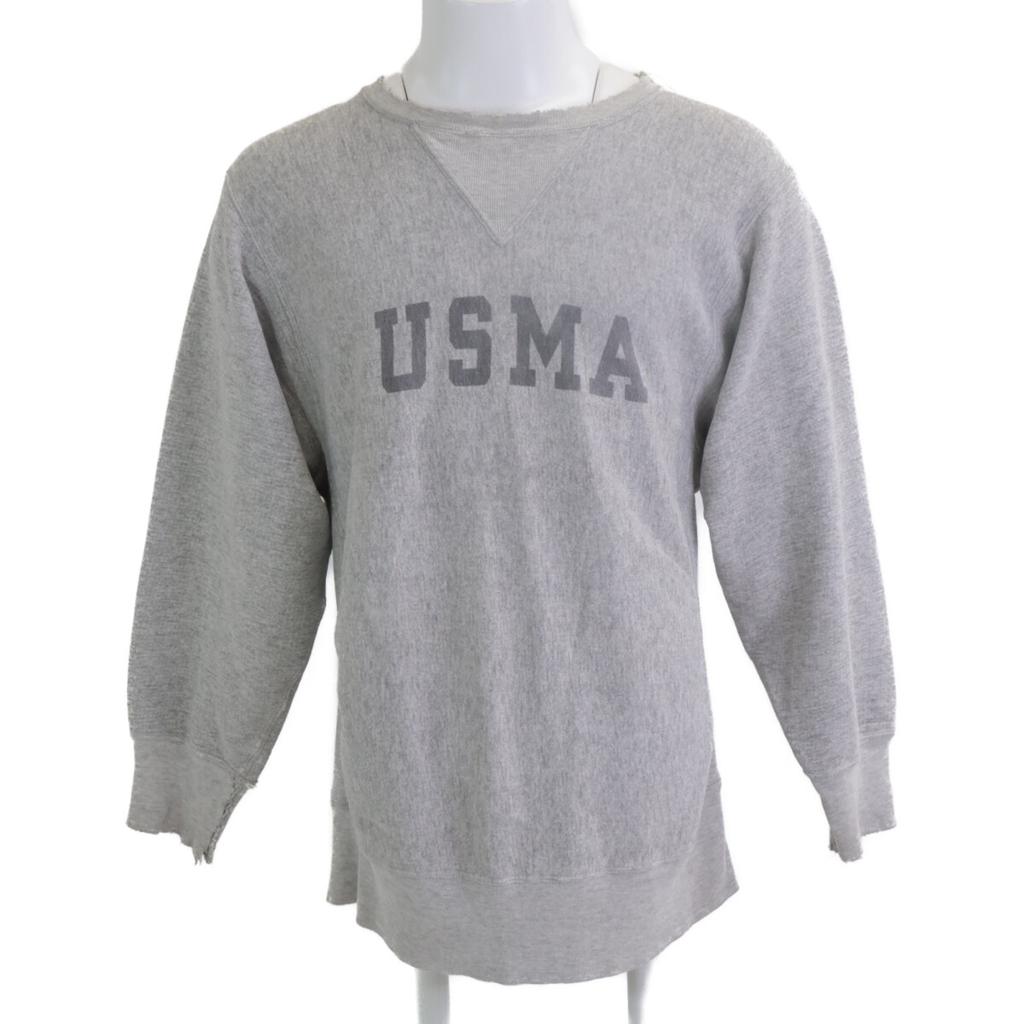 Champion 80'ler USMA Ters Dokuma ön V sweatshirt/üst M griKullanılmış