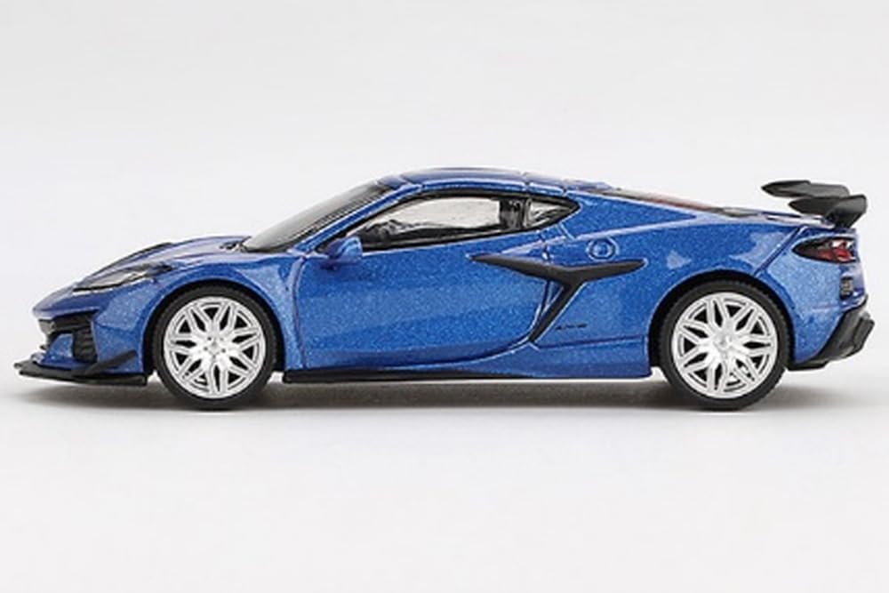 MINI GT Scale Scale Model of the 2023 Chevrolet Corvette Z06 in Elkhart Lake Blue Metallic Finished Model 1/64 (Right-Hand Drive) - MGT00892-R