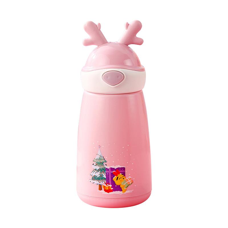 Fulu Cup Cartoon Water Cup Cute Children's Water Cup Double Layer Insulated Trendy Water Cup Simple Linglu Plastic Shell Water Cup