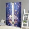 2 Pcs Magic Lotus Zen Spa Dragon & Butterfly Print Curtains – Scenic Theme for Home Office Bedroom Kitchen