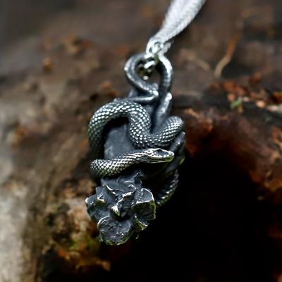 Vintage Fashion Punk Ferocious Snake Pendant Necklace Fashion Animal Jewelry Gift