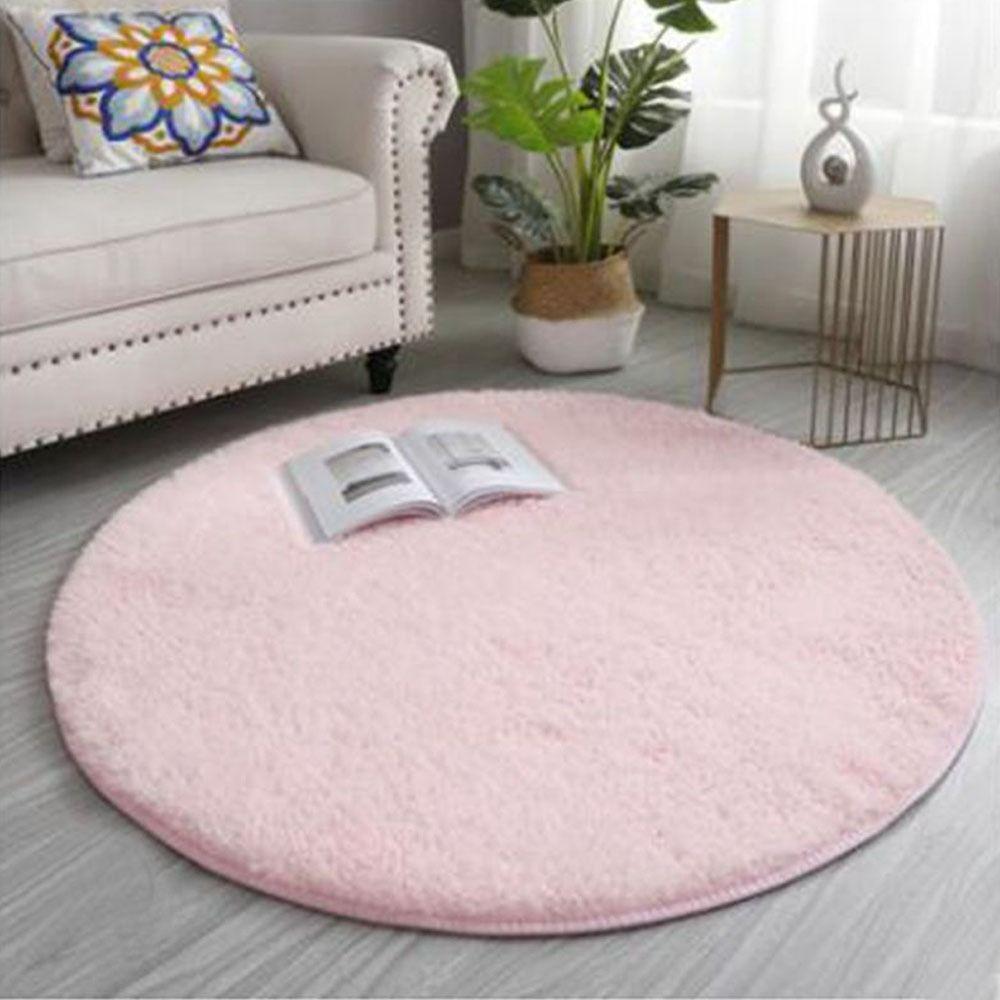 Soft Plush Round Carpet Non Slip Furry Carpet Living Room Rugs For Living Room Home Decor Bedroom