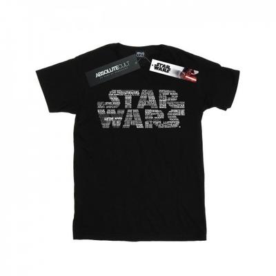 Camiseta masculina com logotipo de texto repetido