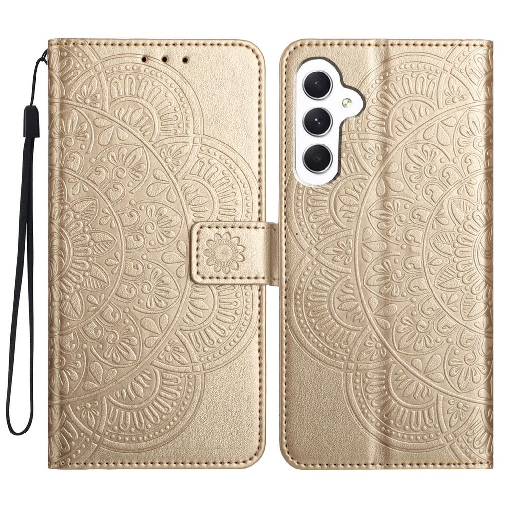 For Samsung Galaxy A55 5G Case Mandala Flowers Leather Flip Wallet Cover