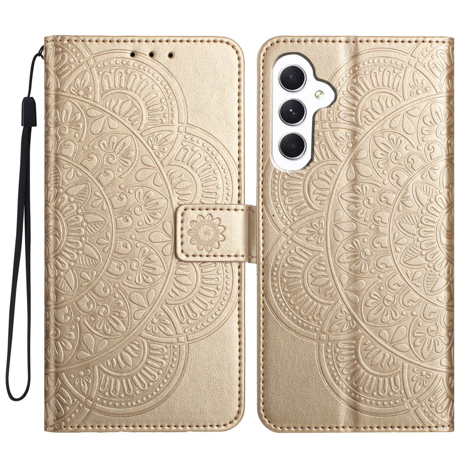 

Чохол для мобільного телефону Samsung Galaxy A15 5G із квітковим малюнком Gold